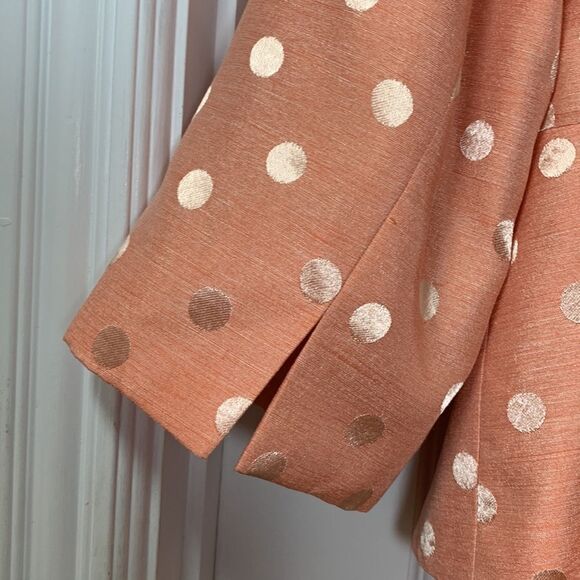 Isabella size 14 W womens two piece suit peach/orange color & polkadot top - Picture 8 of 16
